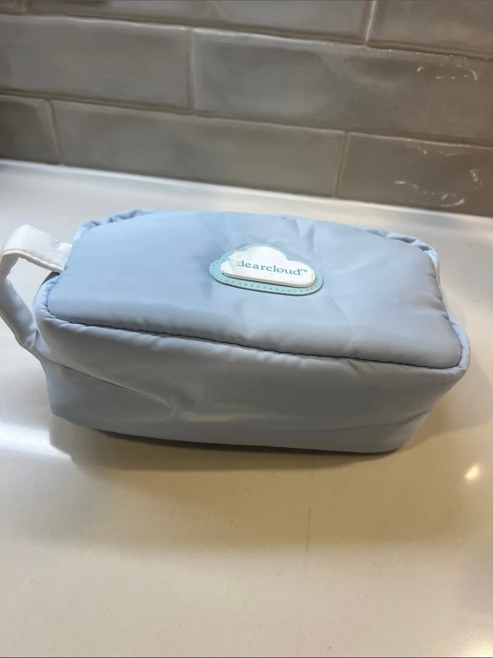 dearcloud Light Blue Cosmetic Pouch with Cloud Tag New!